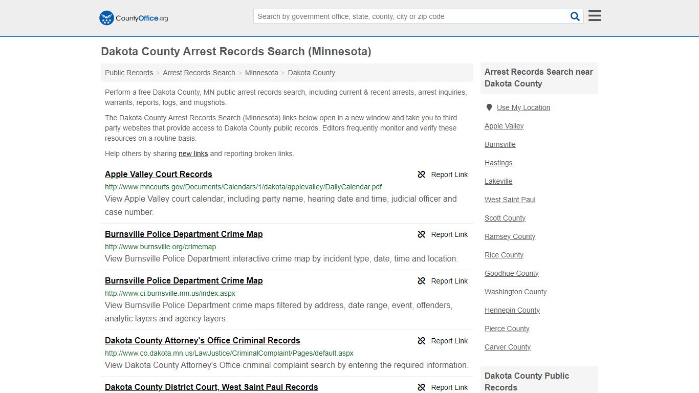 Arrest Records Search - Dakota County, MN (Arrests & Mugshots)