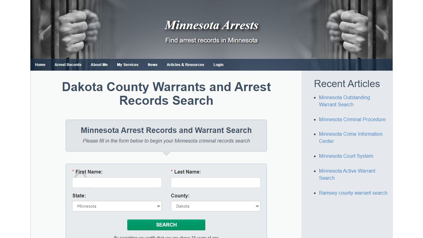 Dakota County Warrants and Arrest Records Search